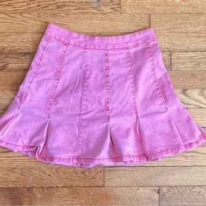 Barbiecore Pink Pleated Mini Skirt
